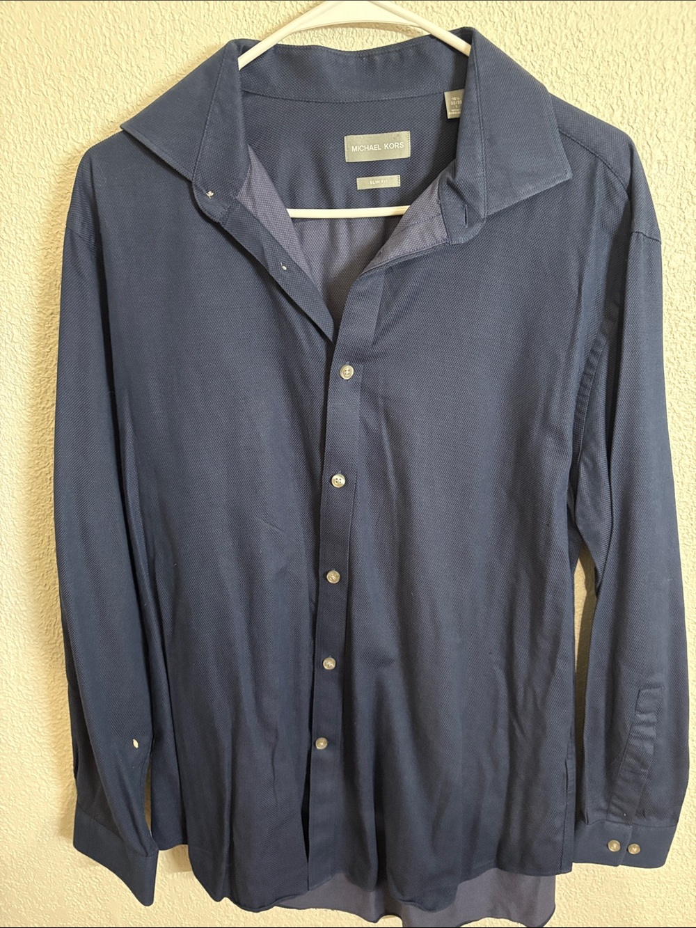 Michael Kors Dark Navy Long-Sleeve Button Down Shirt - Never Worn